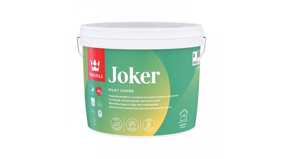 Ներկ պատերի և առաստաղների համար ակրիլային Tikkurila Joker փայլատ բազա-A 0,225 լ