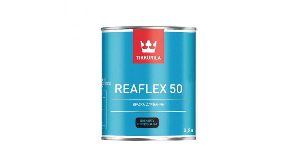 Ներկ էպոքսիդային լողավազանների և լոգարանների համար Tikkurila Reaflex 50 սպիտակ 0,8 լ