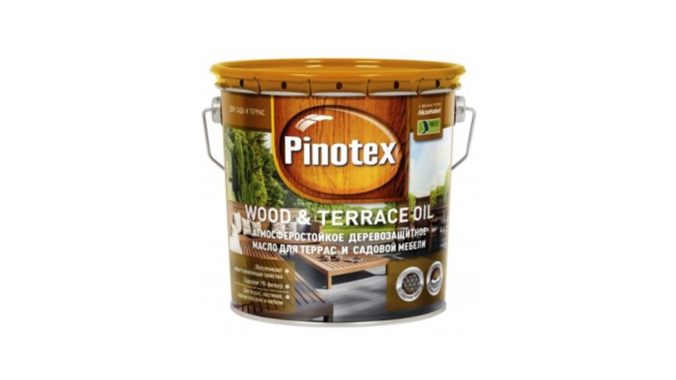 Масло для защиты древесины атмосферостойкое Pinotex Wood&Terrace Oil бесцветное 3 л