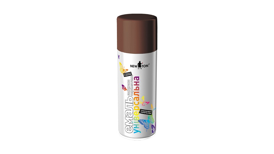 Universal aerosol acrylate enamel NEW TON 8011 brown 400 ml