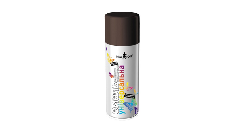 Universal aerosol acrylate enamel NEW TON 8017 dark brown 400 ml
